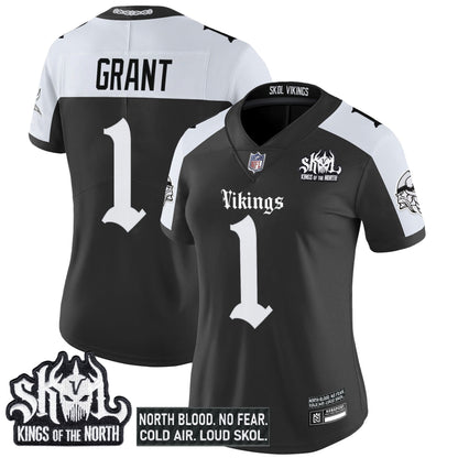 Women's Minnesota Vikings 'Gothic Norseblood Edition' Vapor Limited Jersey - All Stitched