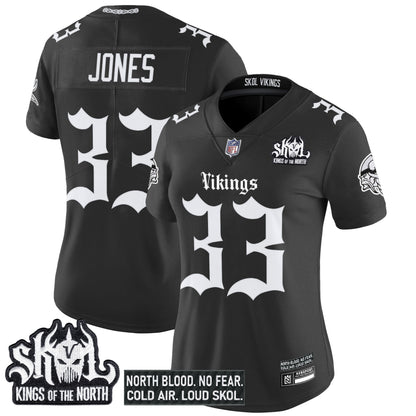 Women's Minnesota Vikings 'Gothic Norseblood Edition' Vapor Limited Jersey - All Stitched