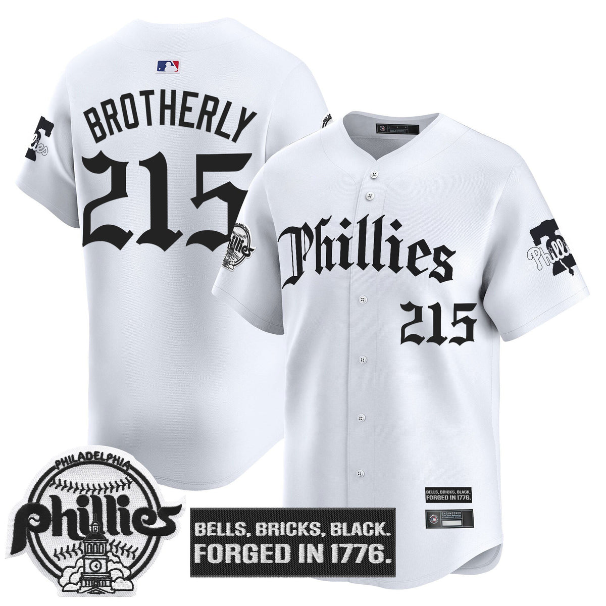 Men's Philadelphia Phillies 'Gothic Liberty Edition' Vapor Premier Limited Jersey - All Stitched