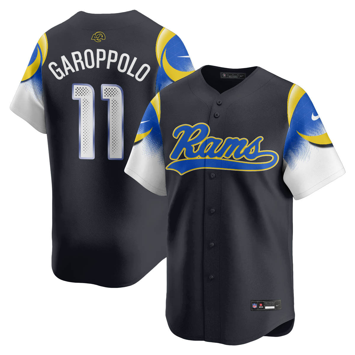 Los Angeles Rams Rivalry Series Baseball Jersey - All Stitched