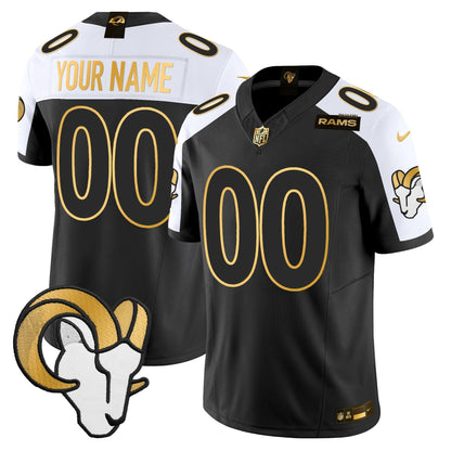 Los Angeles Rams Gold Vapor Limited Custom Jersey - All Stitched