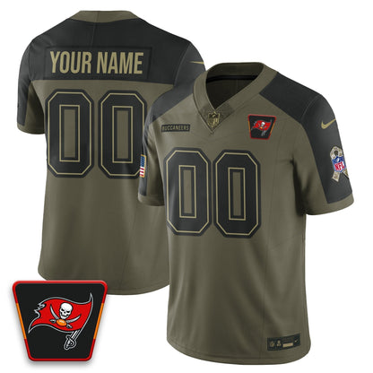 Custom Tampa Bay Buccaneers 2025 Salute to Service Limited Jersey - All Stitched509VTHNJS237
