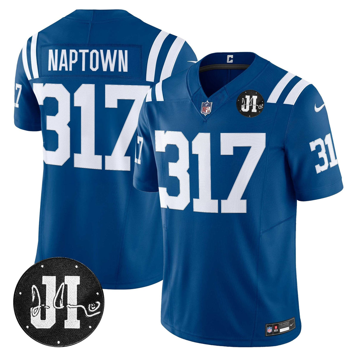 Men's Indianapolis Colts 2025 Jim Irsay Patch Vapor Limited Jersey - All Stitched