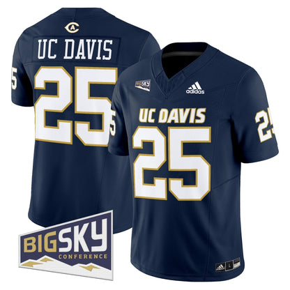 Men's UC Davis Aggies 2025 'Lake Tahoe Patch' Vapor Limited Jersey - All Stitched