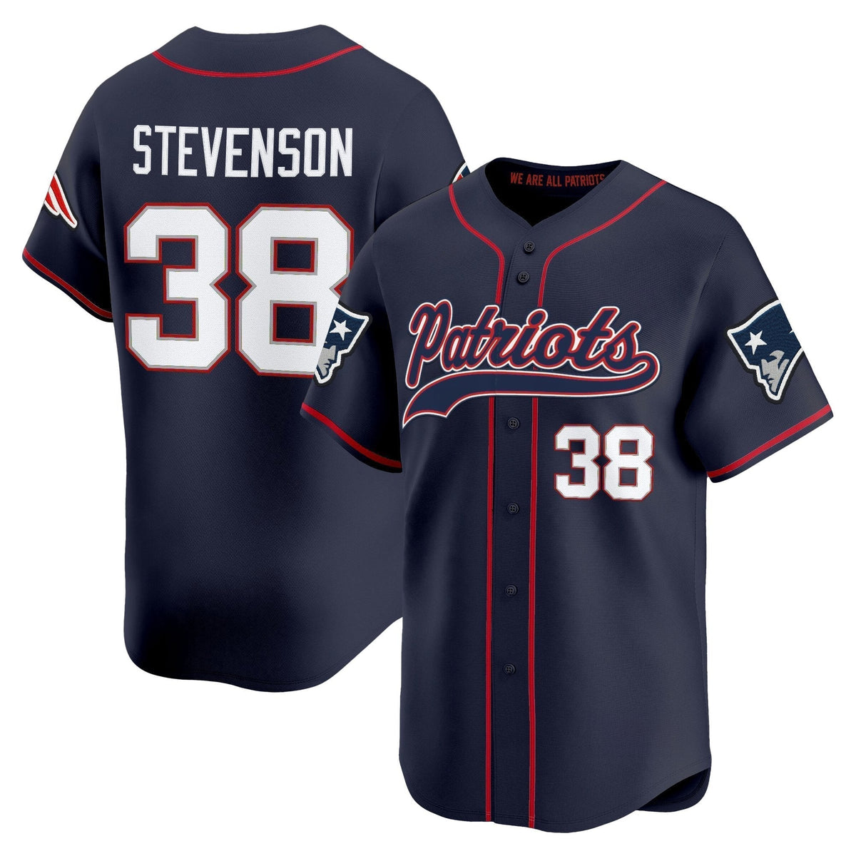 Men's New England Patriots 2025 Vapor Baseball Jersey - All Stitched