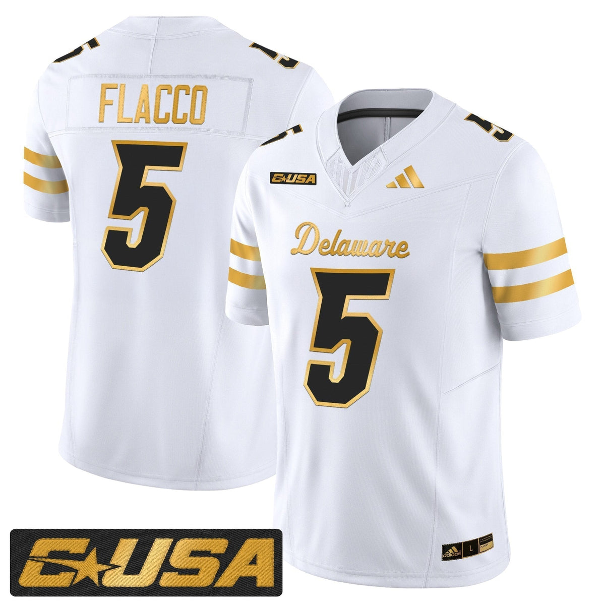 Men's Delaware Blue Hens 2025 Gold Vapor Limited Jersey - All Stitched