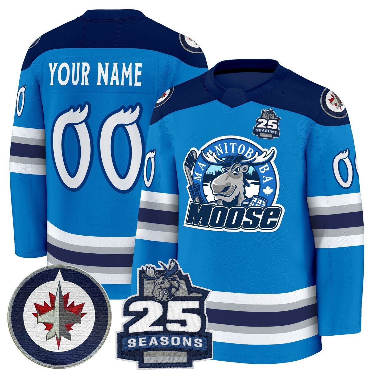 Manitoba Moose 2025 Premium Custom Jersey - All Stitched