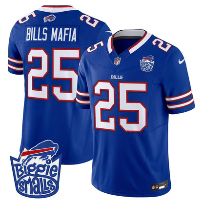 Men's Biggie Smalls × Buffalo Bills Vapor Limited Jersey - All stitched