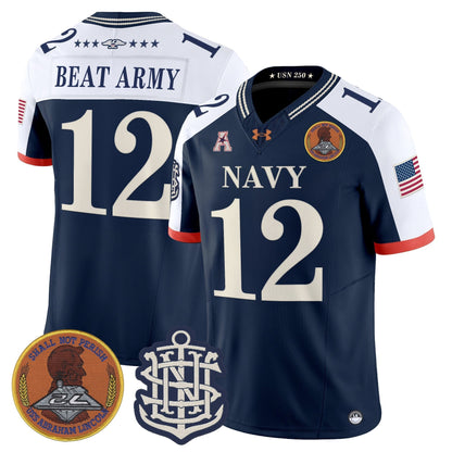 Men's Navy Midshipmen 250th Anniversary Vapor Limited Jersey - Stitched