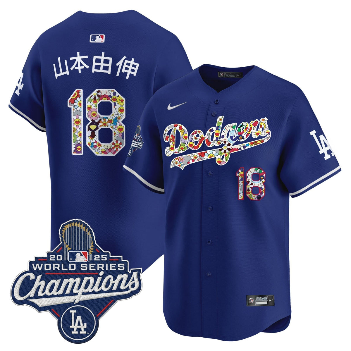 Men's Dodgers 2025 World Series Champions x Takashi Murakami Vapor Premier Limited Jersey - Stitched