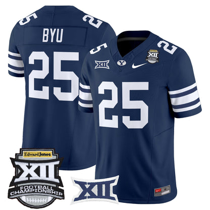 Men's BYU Cougars 2025 Big 12 Championship Vapor Limited Jersey - All Stitched