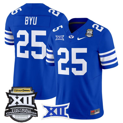 Men's BYU Cougars 2025 Big 12 Championship Vapor Limited Jersey - All Stitched
