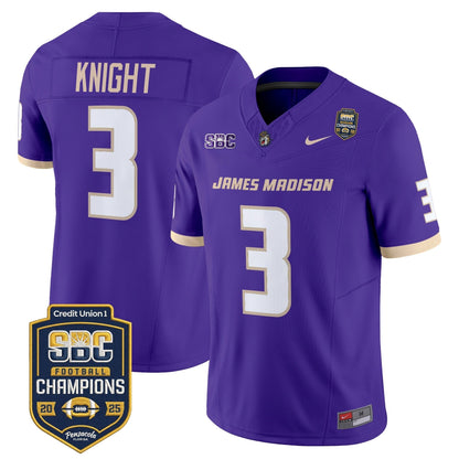 Men's James Madison Dukes 2025 SBC Champions Vapor Limited Jersey - All Stitched