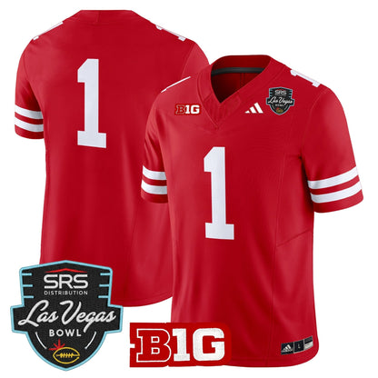 Men's Nebraska Cornhuskers 2025 Las Vegas Bowl Vapor Limited Jersey - All Stitched