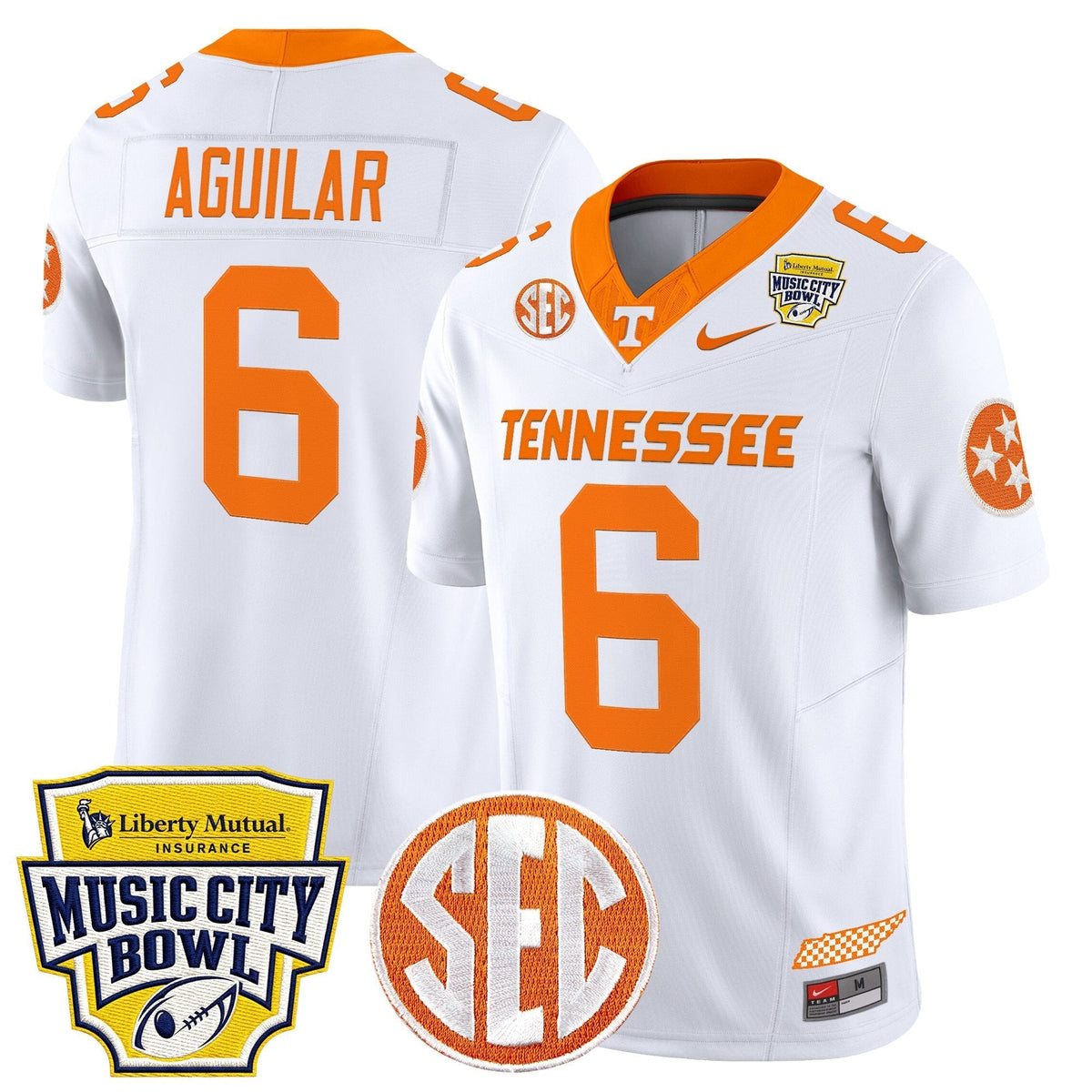 Men's Tennessee Volunteers 2025 Music City Bowl Vapor Limited Jersey - All Stitched