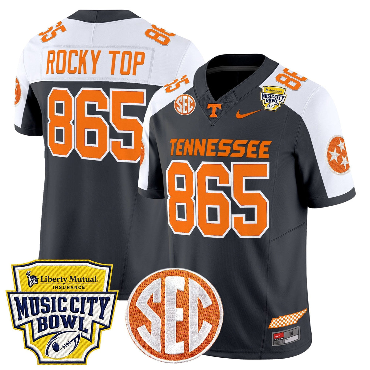 Men's Tennessee Volunteers 2025 Music City Bowl Vapor Limited Jersey - All Stitched