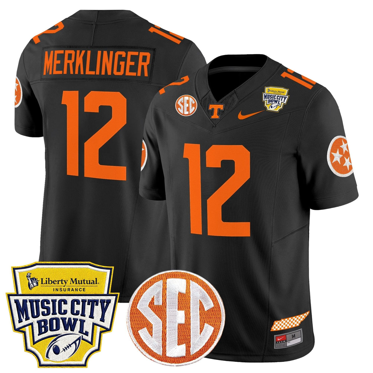 Men's Tennessee Volunteers 2025 Music City Bowl Vapor Limited Jersey - All Stitched