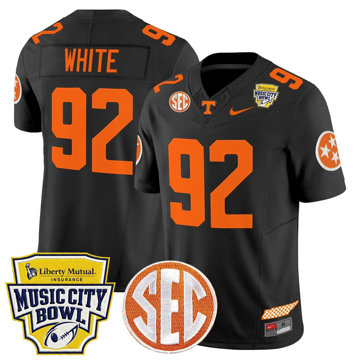 Men's Tennessee Volunteers 2025 Music City Bowl Vapor Limited Jersey - All Stitched