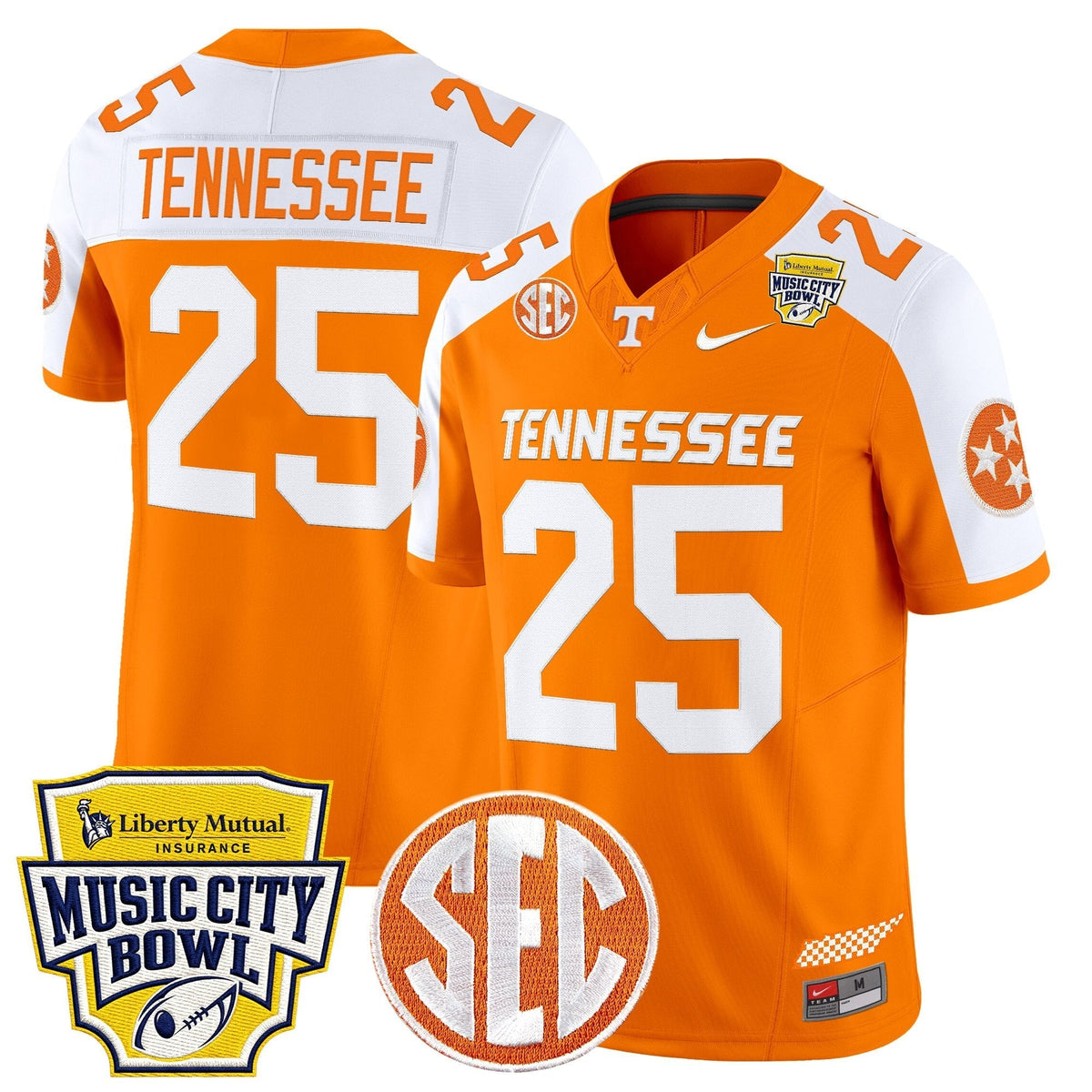 Men's Tennessee Volunteers 2025 Music City Bowl Vapor Limited Jersey - All Stitched