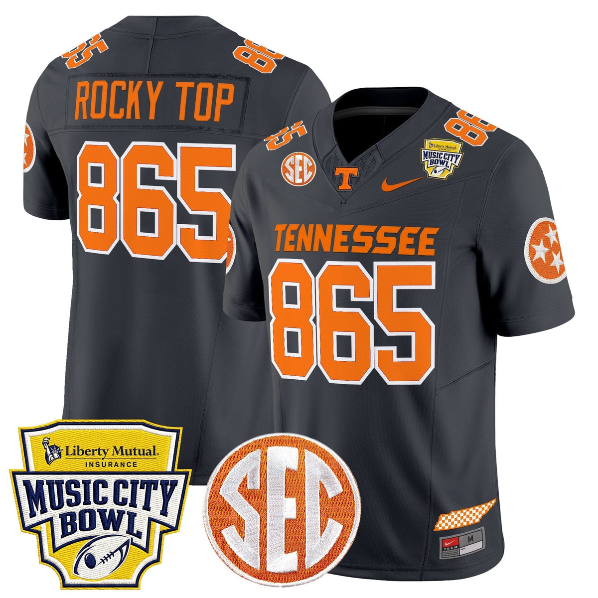 Men's Tennessee Volunteers 2025 Music City Bowl Vapor Limited Jersey - All Stitched