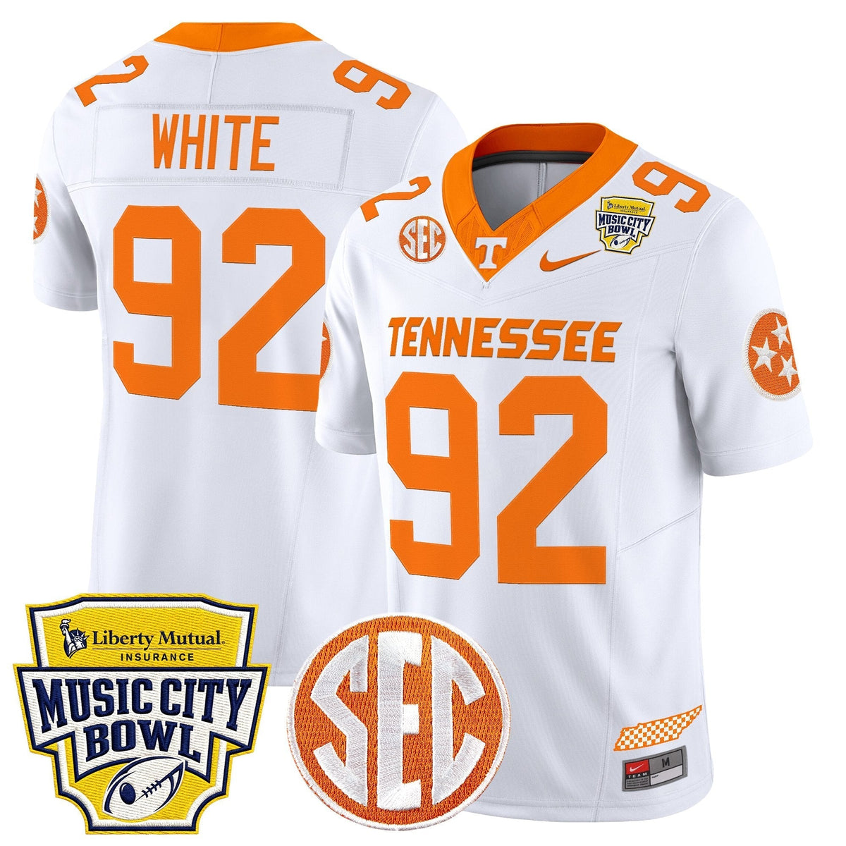 Men's Tennessee Volunteers 2025 Music City Bowl Vapor Limited Jersey - All Stitched