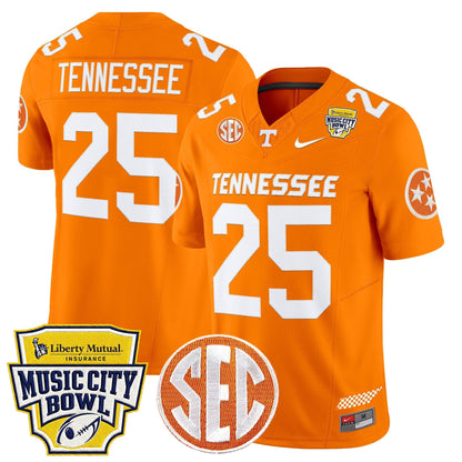 Men's Tennessee Volunteers 2025 Music City Bowl Vapor Limited Jersey - All Stitched
