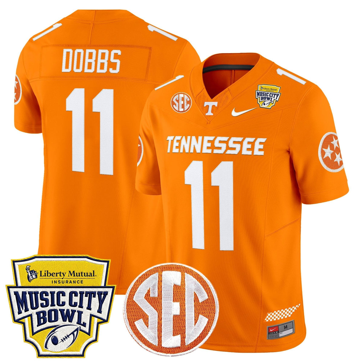 Men's Tennessee Volunteers 2025 Music City Bowl Vapor Limited Jersey - All Stitched