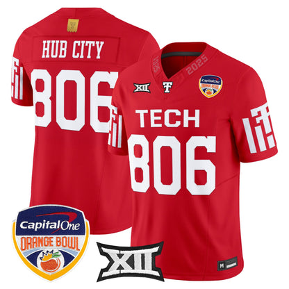 Men's Texas Tech Red Raiders 2025 Orange Bowl Vapor Limited Jersey - All Stitched