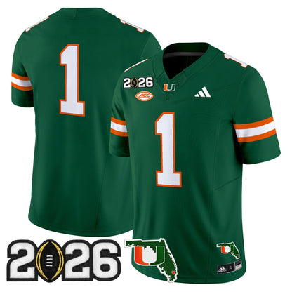 Miami Hurricanes 2026 CFP Final & Florida Patch Vapor Limited Jersey - All Stitched