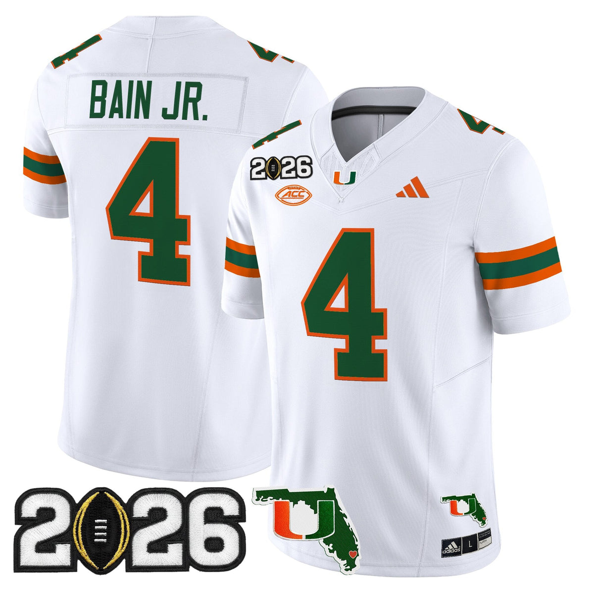 Miami Hurricanes 2026 CFP Final & Florida Patch Vapor Limited Jersey - All Stitched