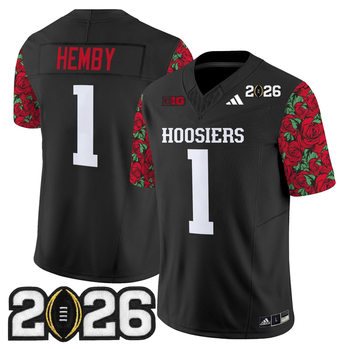 Men's Indiana Hoosiers 2026 CFP Final Patch Vapor Limited Jersey - Rose Bowl Style - Stitched