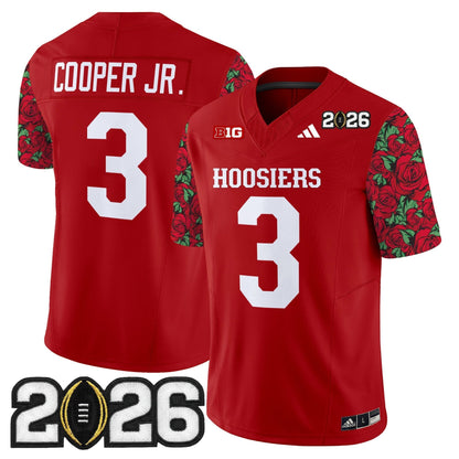 Men's Indiana Hoosiers 2026 CFP Final Patch Vapor Limited Jersey - Rose Bowl Style - Stitched