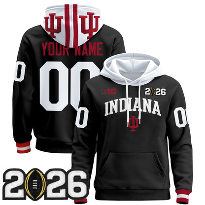 Indiana Hoosiers 2026 CFP Final Patch Premium Custom Pullover Hoodie - All Stitched