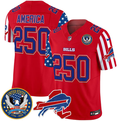 Men's Buffalo Bills "America250 Edition" Style Vapor Limited Jersey - All Stitched