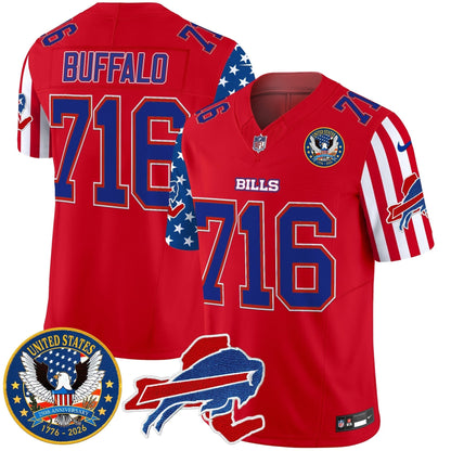 Men's Buffalo Bills "America250 Edition" Style Vapor Limited Jersey - All Stitched