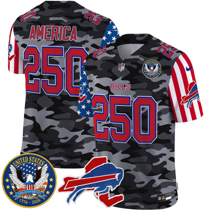 Men's Buffalo Bills "America250 Edition" Style Vapor Limited Jersey - All Stitched