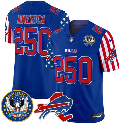 Men's Buffalo Bills "America250 Edition" Style Vapor Limited Jersey - All Stitched