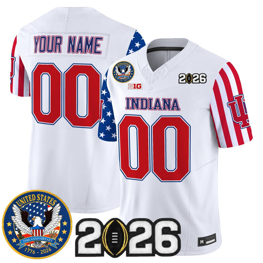 Indiana Hoosiers "America250 Edition" Vapor Limited Custom Jersey - 2026 CFP Final Patch - All Stitched