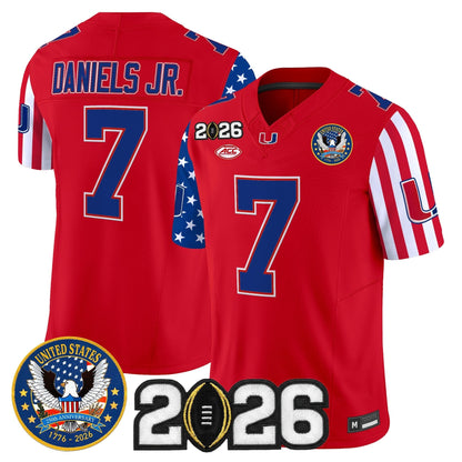 Men's Miami Hurricanes "America250 Edition" Vapor Limited Jersey - 2026 CFP Final Patch - All Stitched