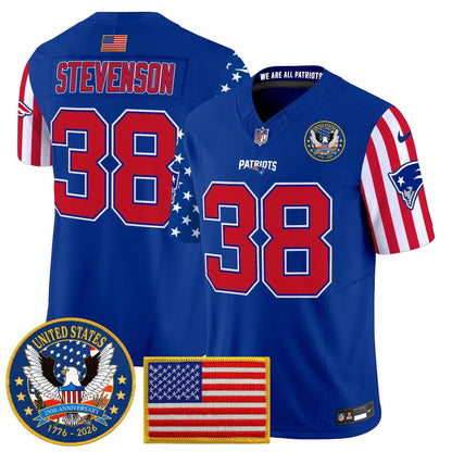 Men's New England Patriots "America250 Edition" Vapor Limited Jersey - All Stitched