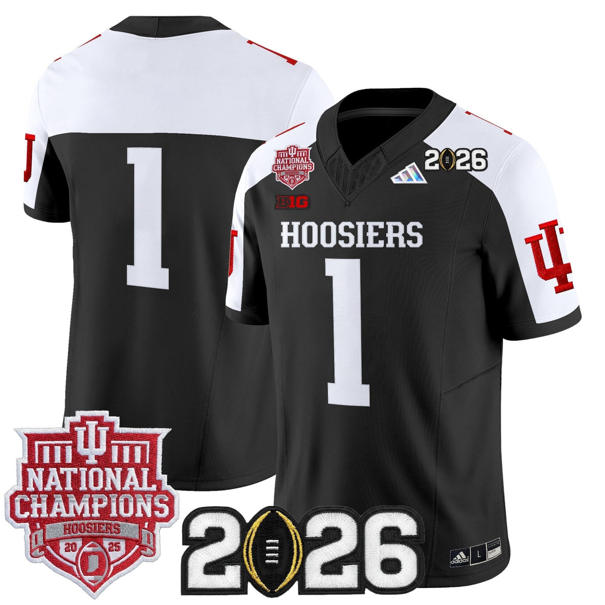 Men's Indiana Hoosiers 2025 National Champions & 2026 CFP Final Patch Vapor Limited Jersey - All Stitched