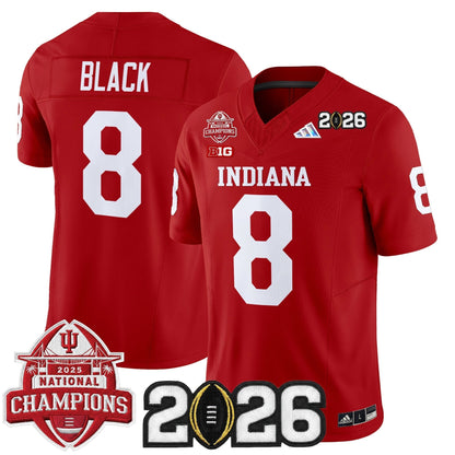 Men's Indiana Hoosiers 2025 National Champions & 2026 CFP Final Patch Vapor Limited Jersey V2 - All Stitched