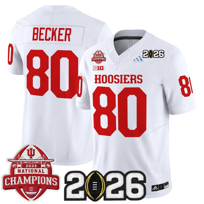 Men's Indiana Hoosiers 2025 National Champions & 2026 CFP Final Patch Vapor Limited Jersey V2 - All Stitched