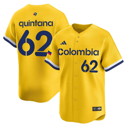 Men's Team Colombia 2026 World Baseball Classic Vapor Premier Jersey - All Stitched