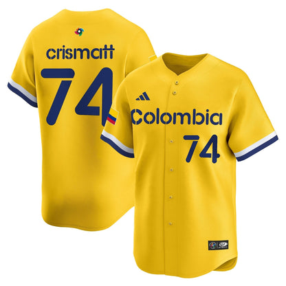 Men's Team Colombia 2026 World Baseball Classic Vapor Premier Jersey - All Stitched