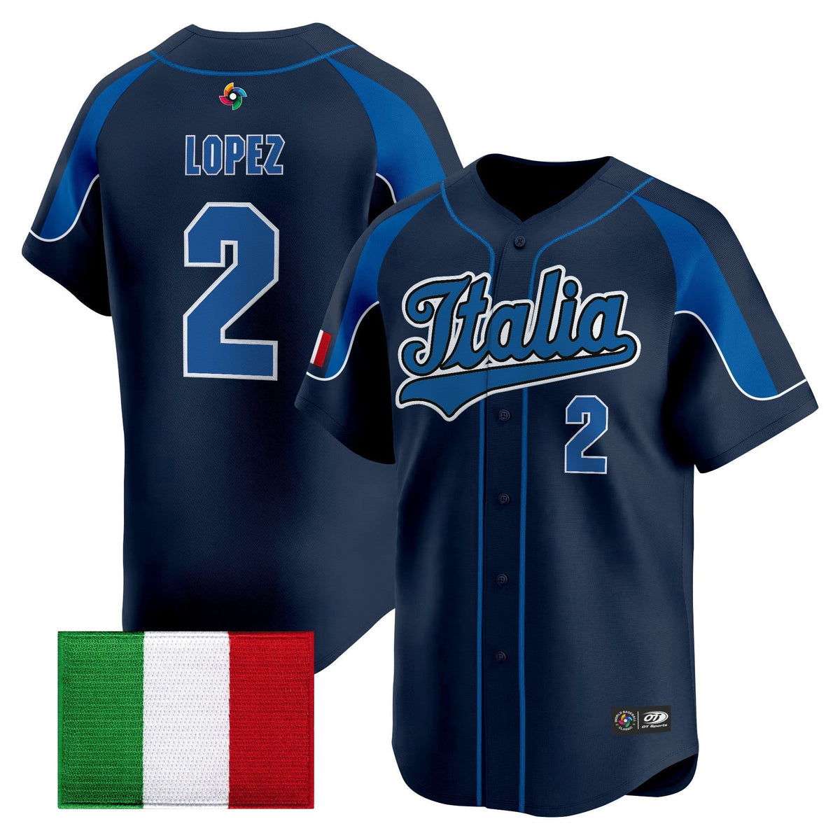 Men's Team Italy 2026 World Baseball Classic Vapor Premier Jersey - All Stitched