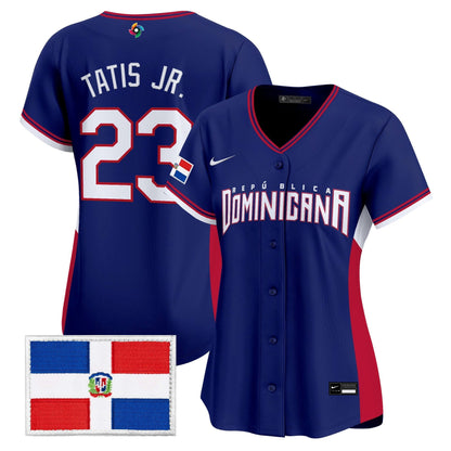 Women's Team Dominican Republic World Baseball Classic Vapor Premier Jersey - 2026 Roster - All Stitched