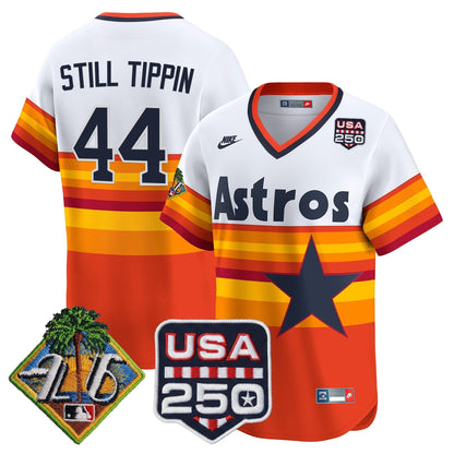 Men's Houston Astros 2026 Spring Training & 250America Patch Vapor Premier Limited Jersey - All Stitched