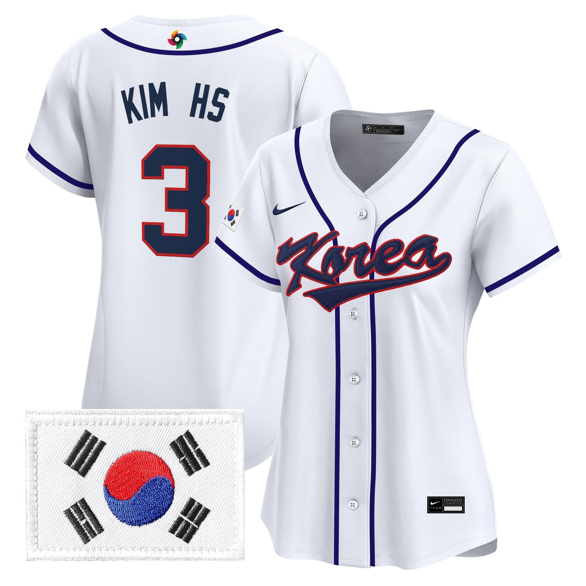 Women's Team Korea 2026 World Baseball Classic Vapor Premier Jersey - All Stitched