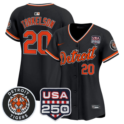 Women's Detroit Tigers 2026 Alternate Vapor Premier Limited Jersey - 250America Patch - All Stitched